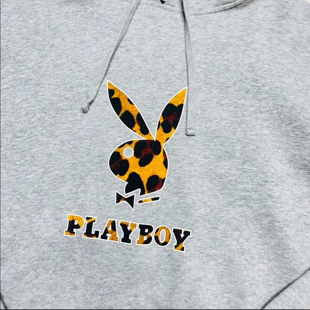 Playboy Hoodie With an animal Print Logo on the front. - Picture 3 of 6